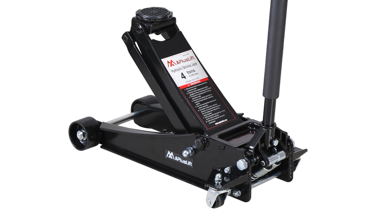 APlus FE400B 4 Ton Lower profile Steel Racing Floor Jack with Dual