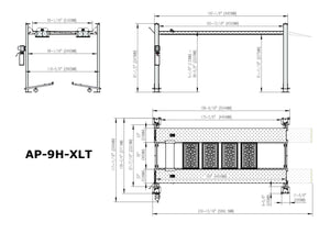 APlusLift_Falcon_9000LB_4-Post_Car_Lift_-_AP-9H-XLT_Diagram