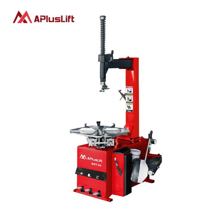 APlusLift BST-24 Tire Wheel Changer with Hand Held Bead Blaster Semi-Automatic Swing Arm