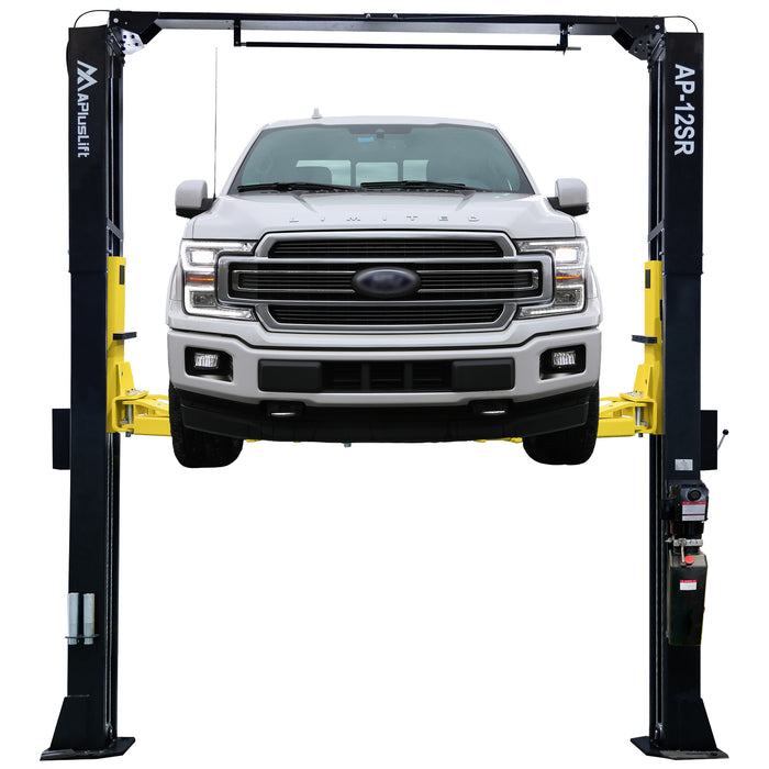 APlusLift 12,000LB 2-Post Overhead Single Release Direct Drive Car Lift with A 3-Year Warranty - AP-12SR