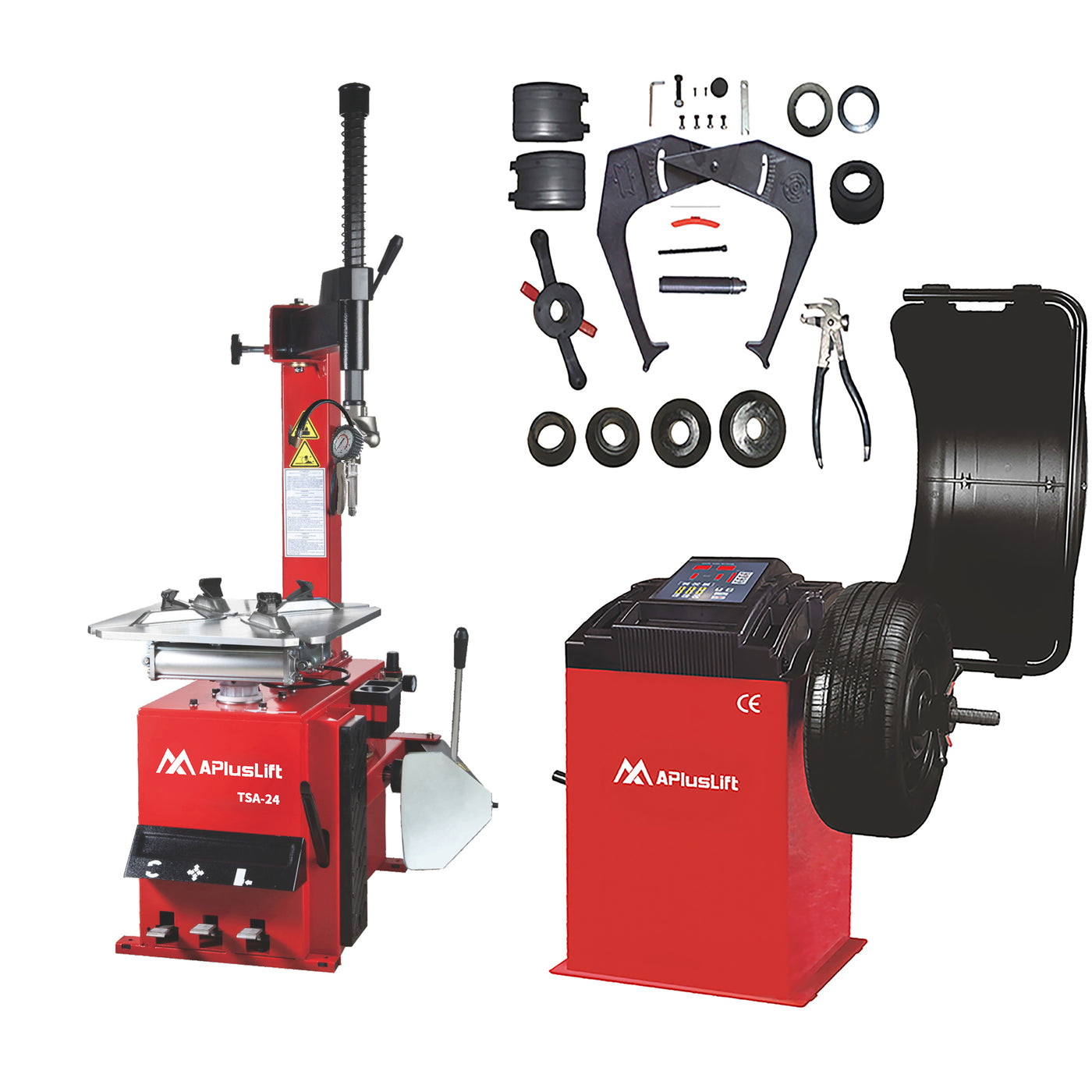 APlusLift TSA-24 Tire Wheel Changer and WBS-500 Tire Wheel