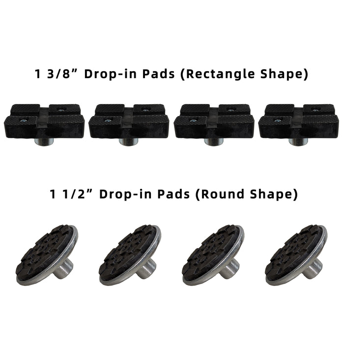 APlusLift 1 3/8" and 1 1/2" Diameter Drop-in Pads - 4 Pieces