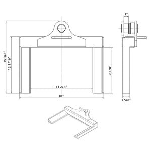 APlusLift 2-Post Car Lift Wheel Support Adapters - 4 Pieces